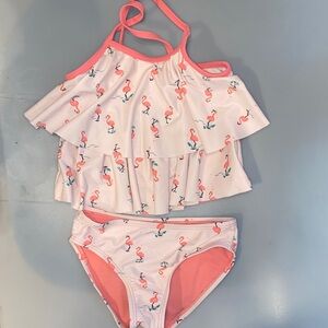 Jumping Jacks Pink Flamingo Kids Swim Bikini